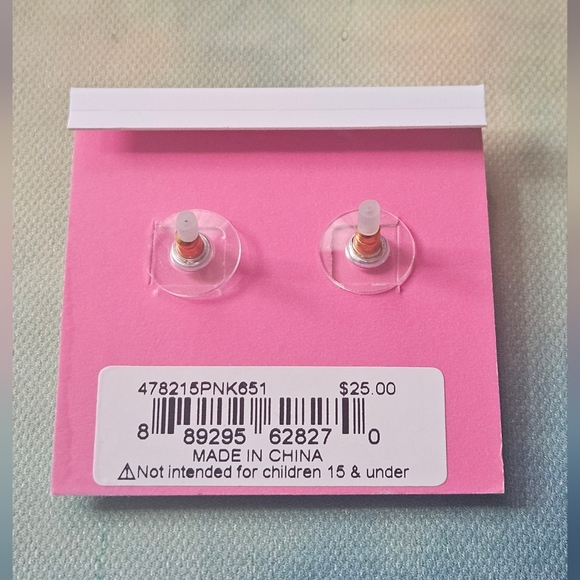 Betsey Johnson Fuchsia Shell Earrings NWT - Picture 2 of 5